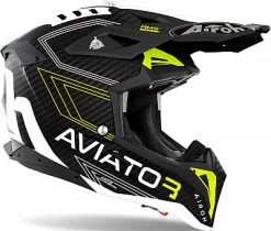 Airoh Aviator 3 Carbon Primal, Crosshelm -Professionelles Geschäft für Motorradausrüstung aviator 3 primal yellow matt xs 80211 2