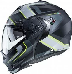 Caberg Duke II Tour, Klapphelm -Professionelles Geschäft für Motorradausrüstung caberg helm duke ii tour matt schwarz anthrazit fluo gelb groess 73459 2