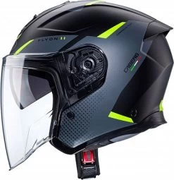 Caberg Flyon II Boss, Jethelm -Professionelles Geschäft für Motorradausrüstung caberg helm flyon ii boss weiss schwarz rot blau groesse l 79743 2