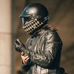 Nexx X.G100 Checkmate, Integralhelm -Professionelles Geschäft für Motorradausrüstung nexx x g100 checkmate classic creme l 72571 9